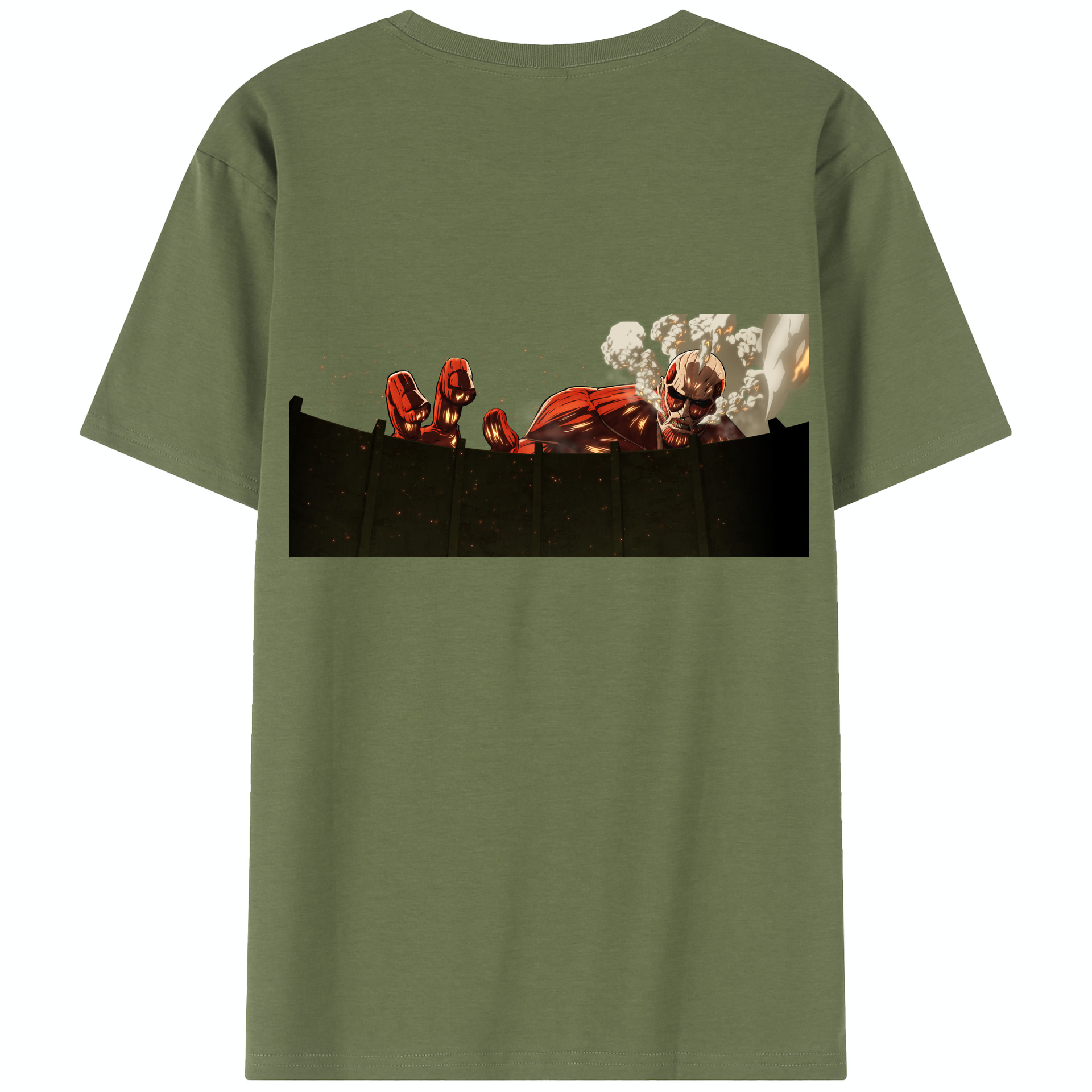（画像用） 進撃の巨人 Attack on Titan 綿100％半袖Tシャツ（背面プリント）